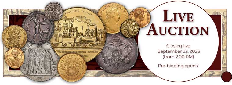 Live Auction September 2026 - CGB Numismatics Paris