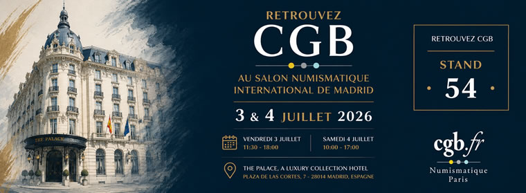 Retrouvez CGB au Salon numismatique international de Madrid - Stand 54