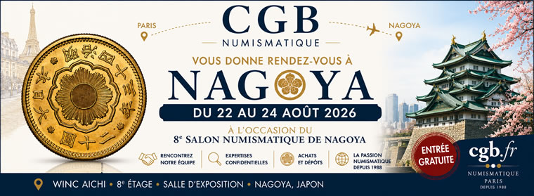 CGB Numismatique au 8e Nagoya Coin Show - 22 au 24 août 2026
