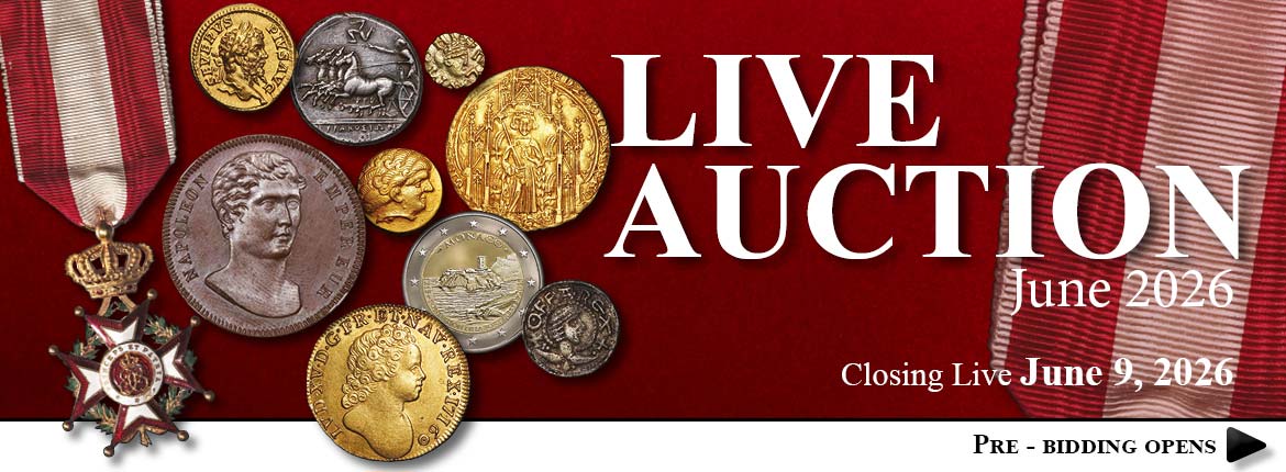 Live auction 1095 monnaies de collection