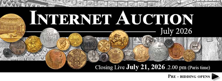 Internet Auction Coins July 2026 - CGB Numismatics Paris